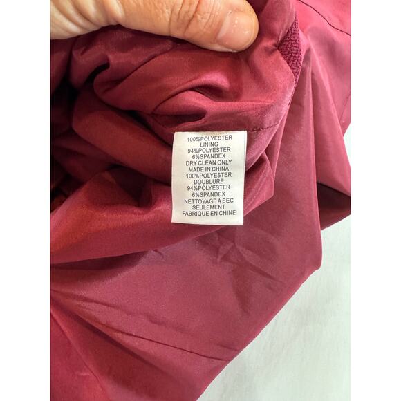 Trina Turk NWT Burgundy Formal Gown Ruffle Neck Maxi Dress Size 14 $368 - Picture 8 of 9